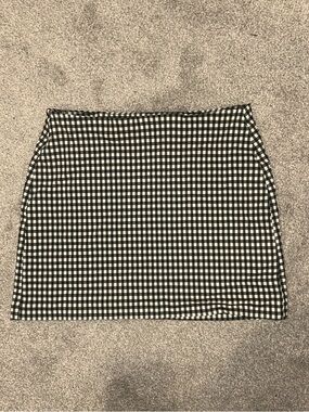 Jules & Leopold Black and White Gingham Mini Skirt